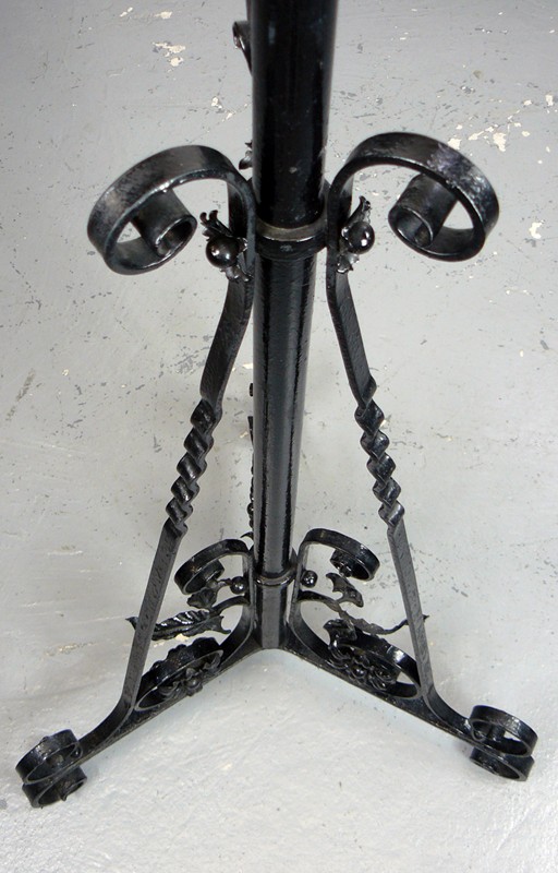 Black Paint Wrought Iron Telescopic Standard Lamp-billy-hunt-Vintage Black Wrought Iron Standard Lamp_0003_P1250420-main-636640729224935844.jpg